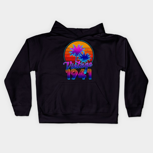 Vintage Classic 1941 Kids Hoodie by franzaled